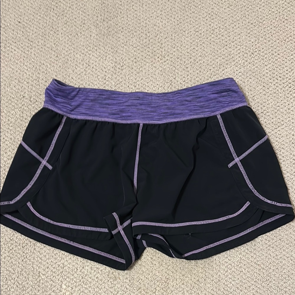 Jo+Jax Black and Purple Athletic Shorts